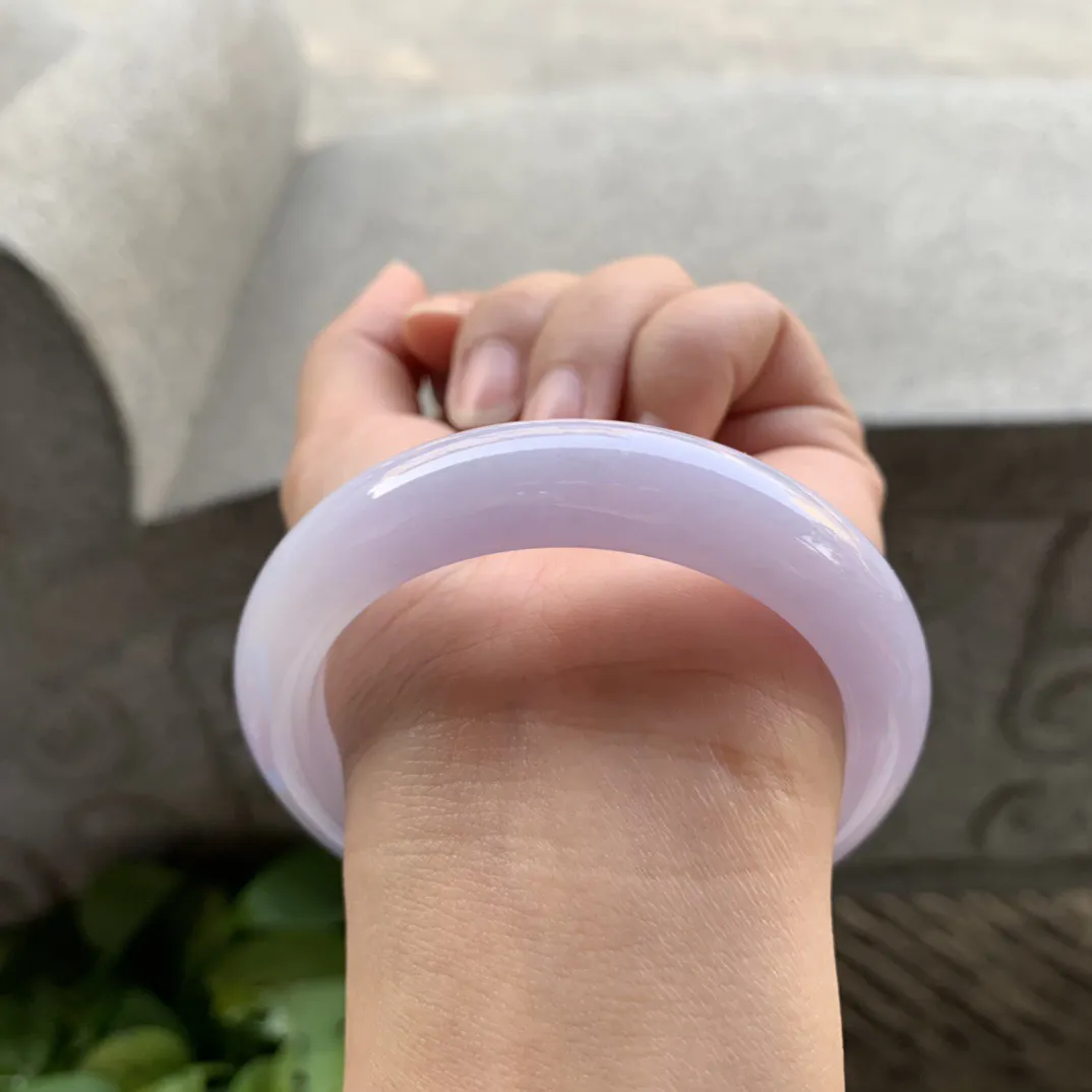 圈口55.4-12.8-9 【冰紫正圈手镯】正圈55 56可戴