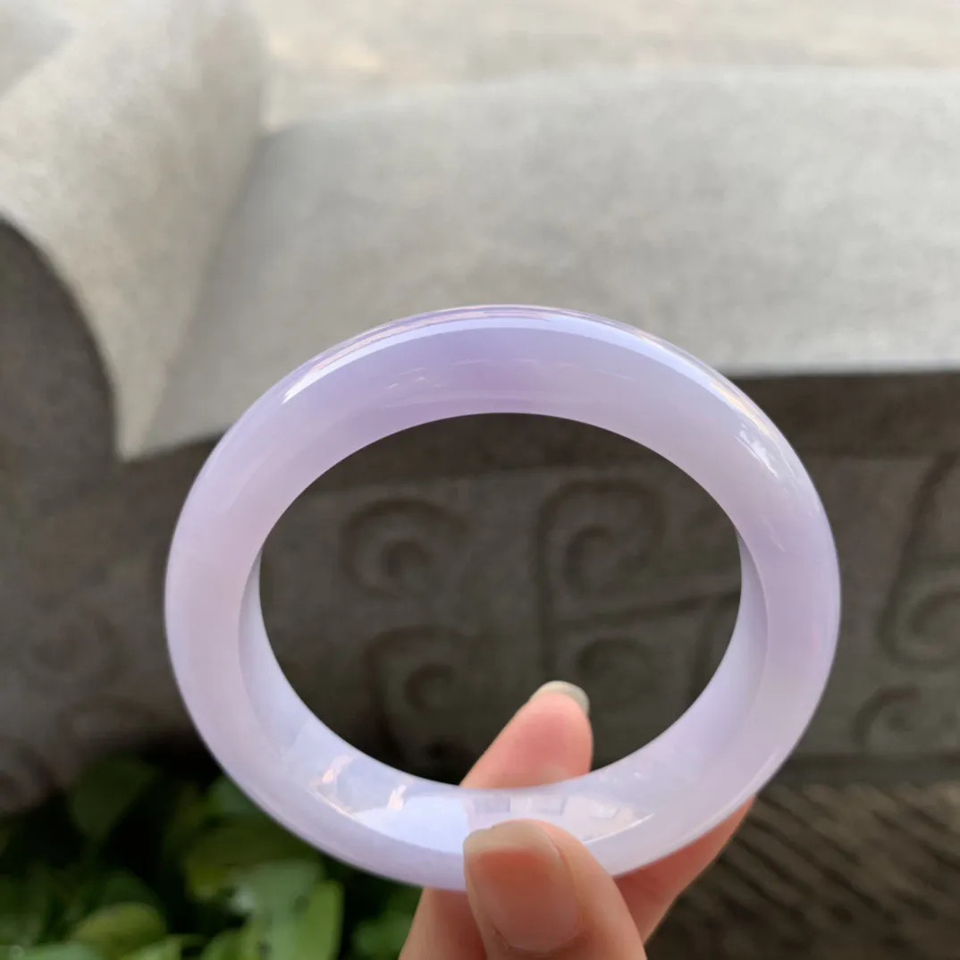 圈口55.4-12.8-9 【冰紫正圈手镯】正圈55 56可戴