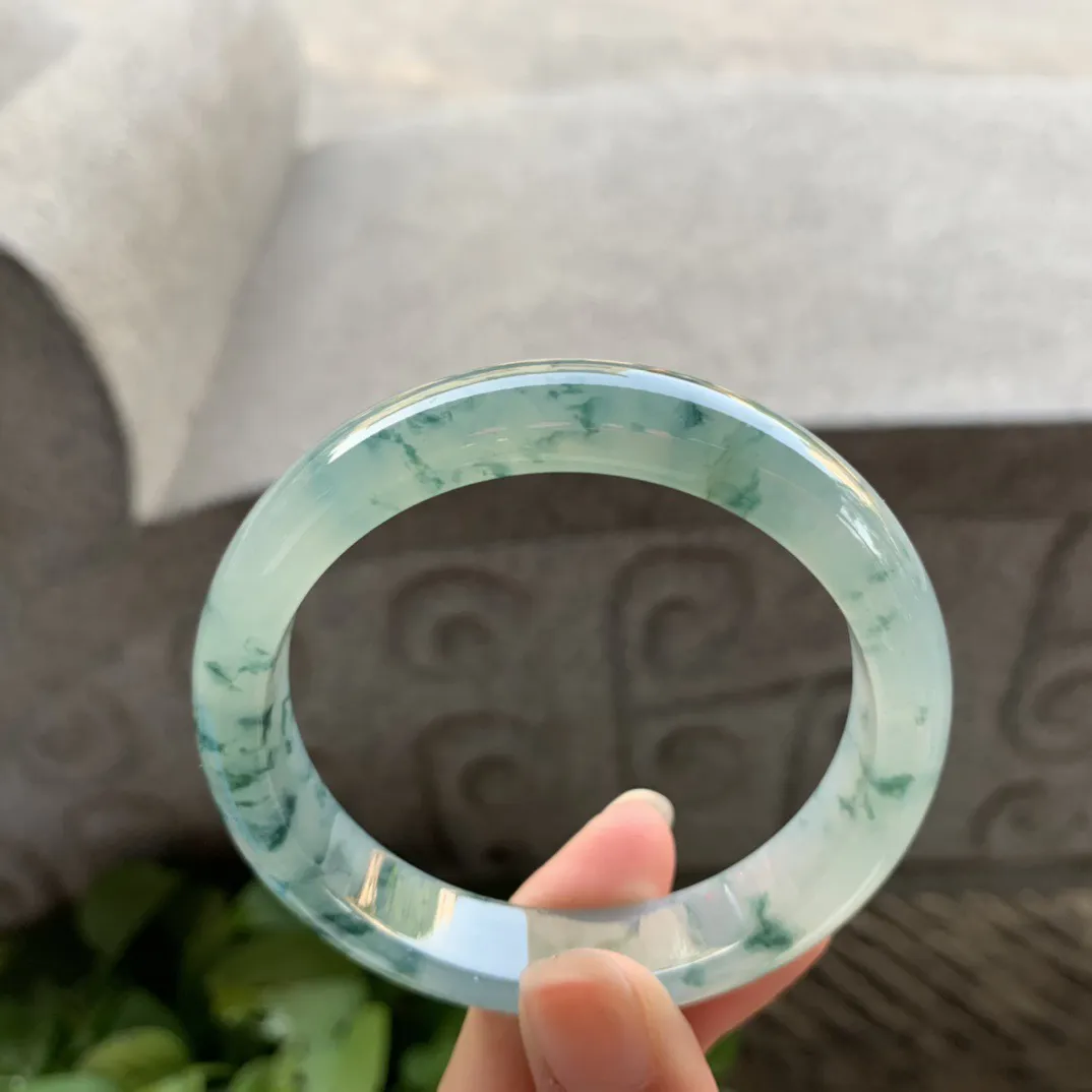 圈口55.5-12.5-7.8 【冰飘花正圈手镯】正圈55 56可戴