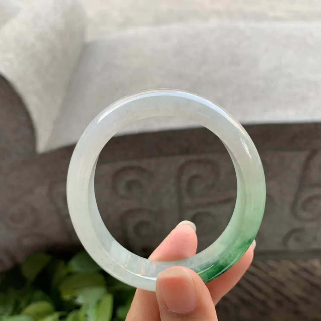 圈口54.2-48-12-7.5 【飘绿贵妃手镯】贵妃54 55可戴