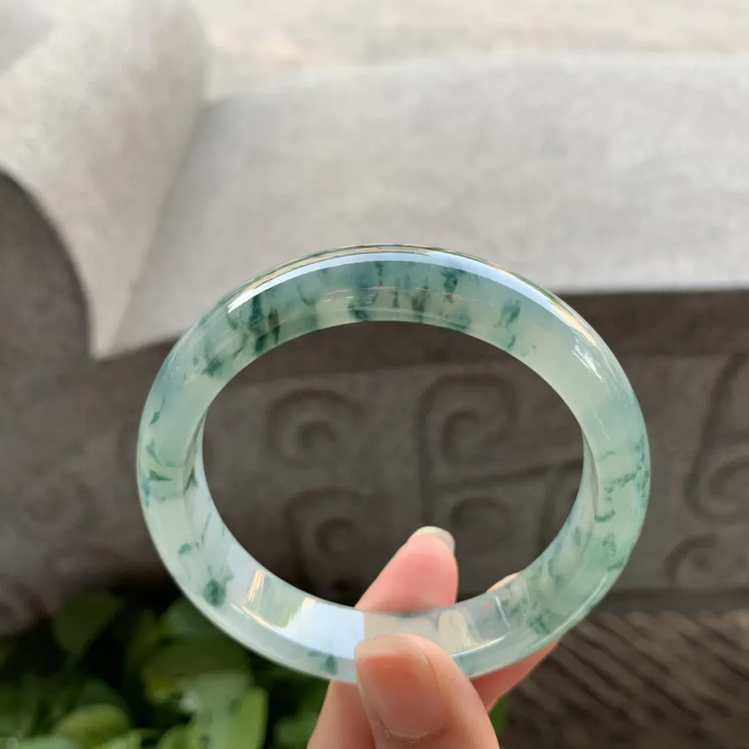 圈口55.5-12.5-7.8 【冰飘花正圈手镯】正圈55 56可戴