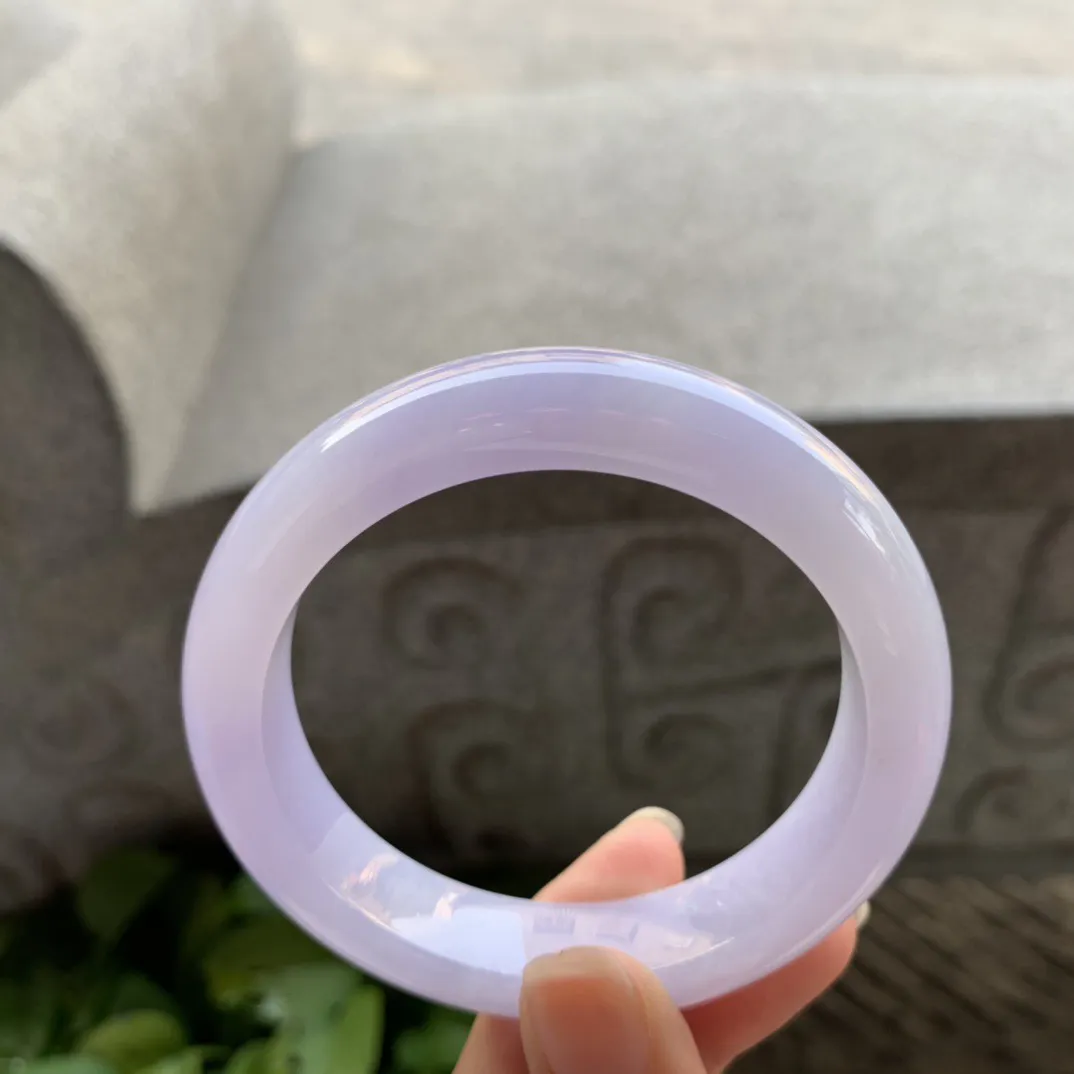 圈口55.4-12.8-9 【冰紫正圈手镯】正圈55 56可戴