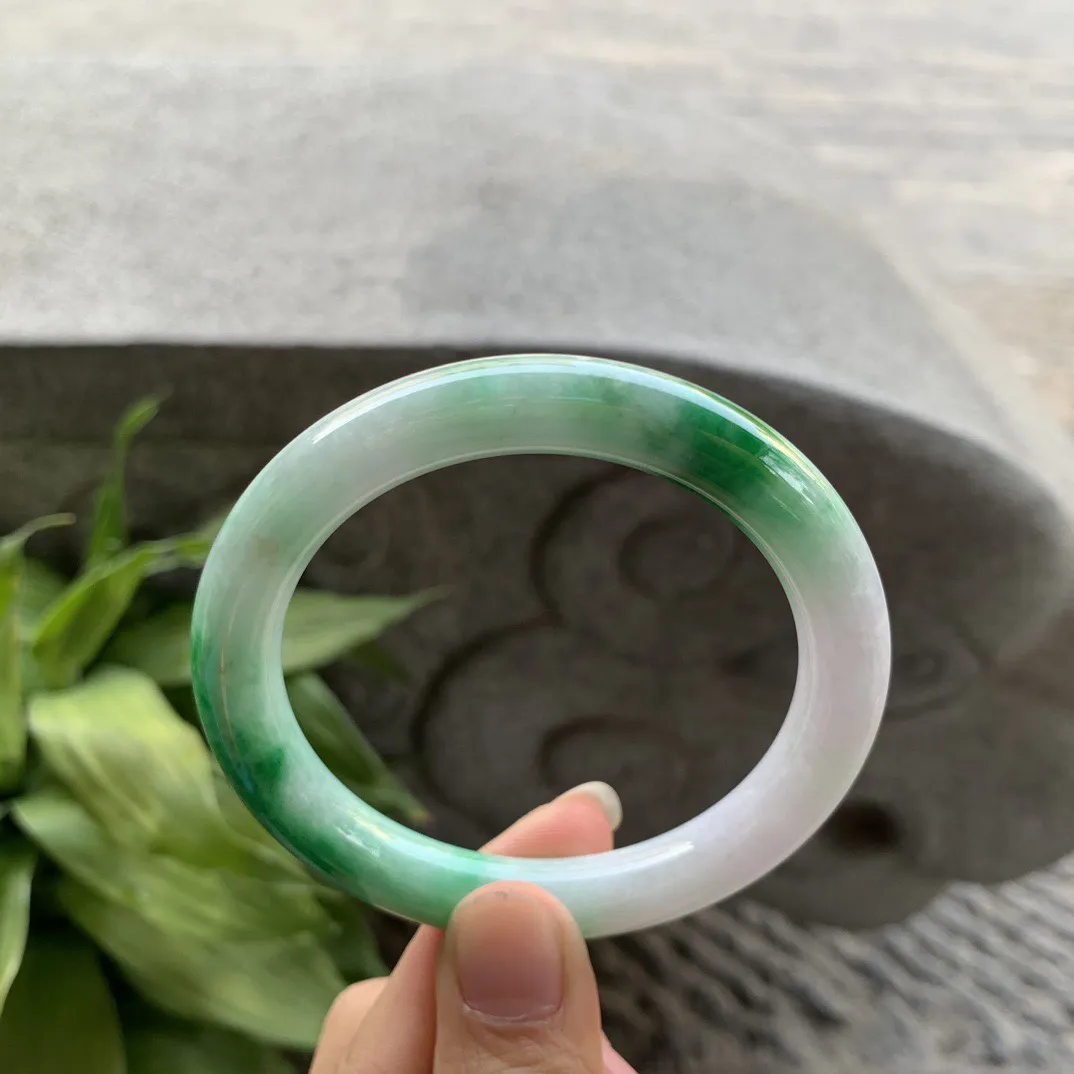 圈口57-9.5 【辣绿圆条手镯】圆条57 58可戴