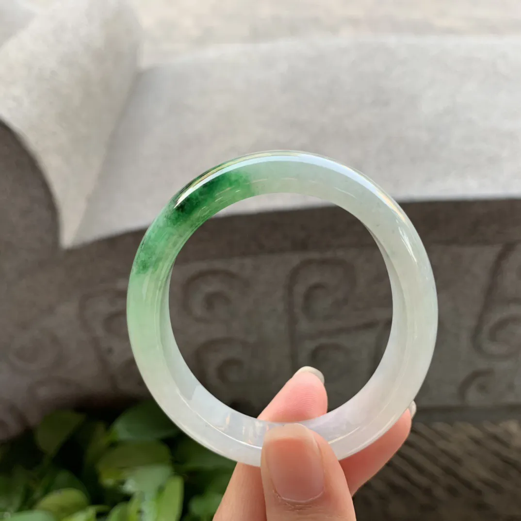 圈口54.2-48-12-7.5 【飘绿贵妃手镯】贵妃54 55可戴