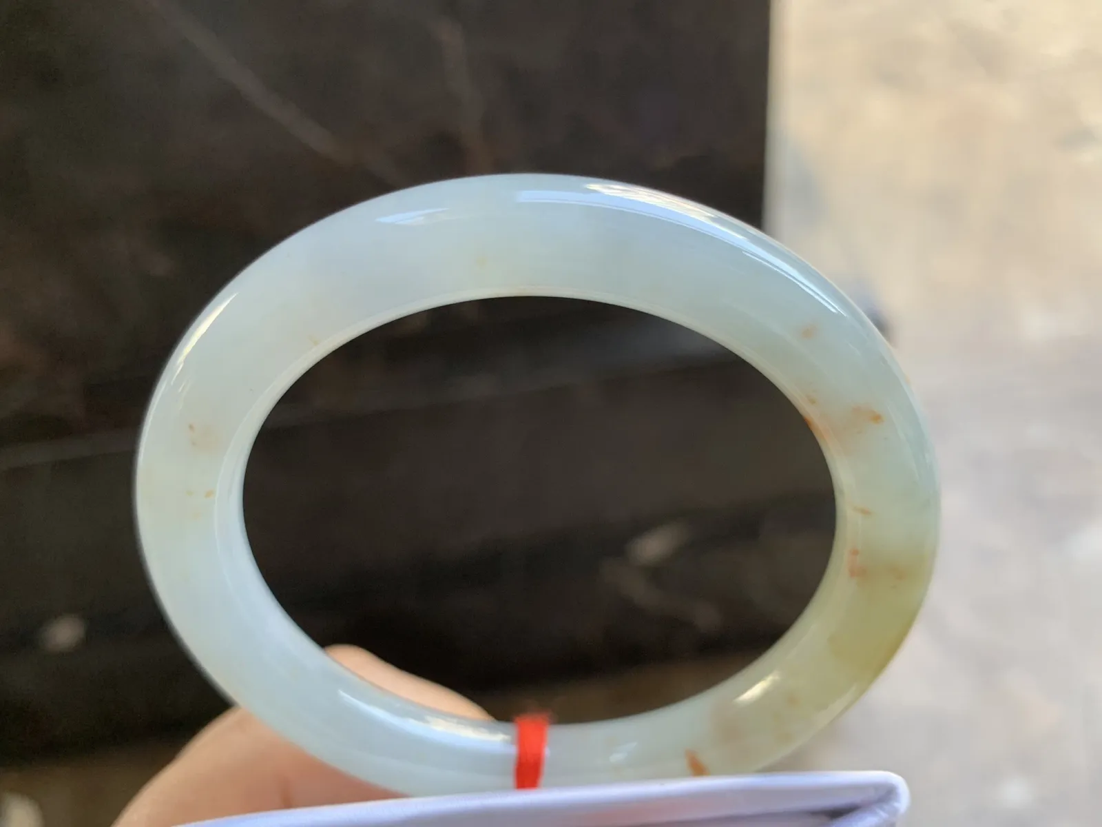 55-9.4mm
冰种黄翡圆条手镯 水润光泽 颜色漂亮