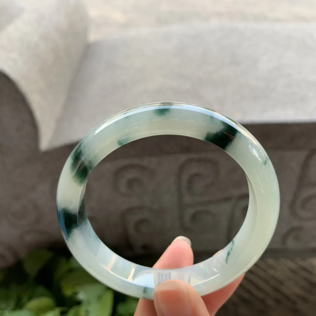 圈口56.4-11.7-8.5【冰飘花正圈手镯】正圈56 57可戴