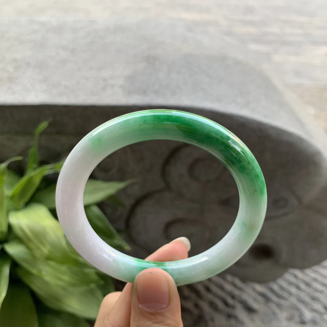 圈口57-9.5 【辣绿圆条手镯】圆条57 58可戴