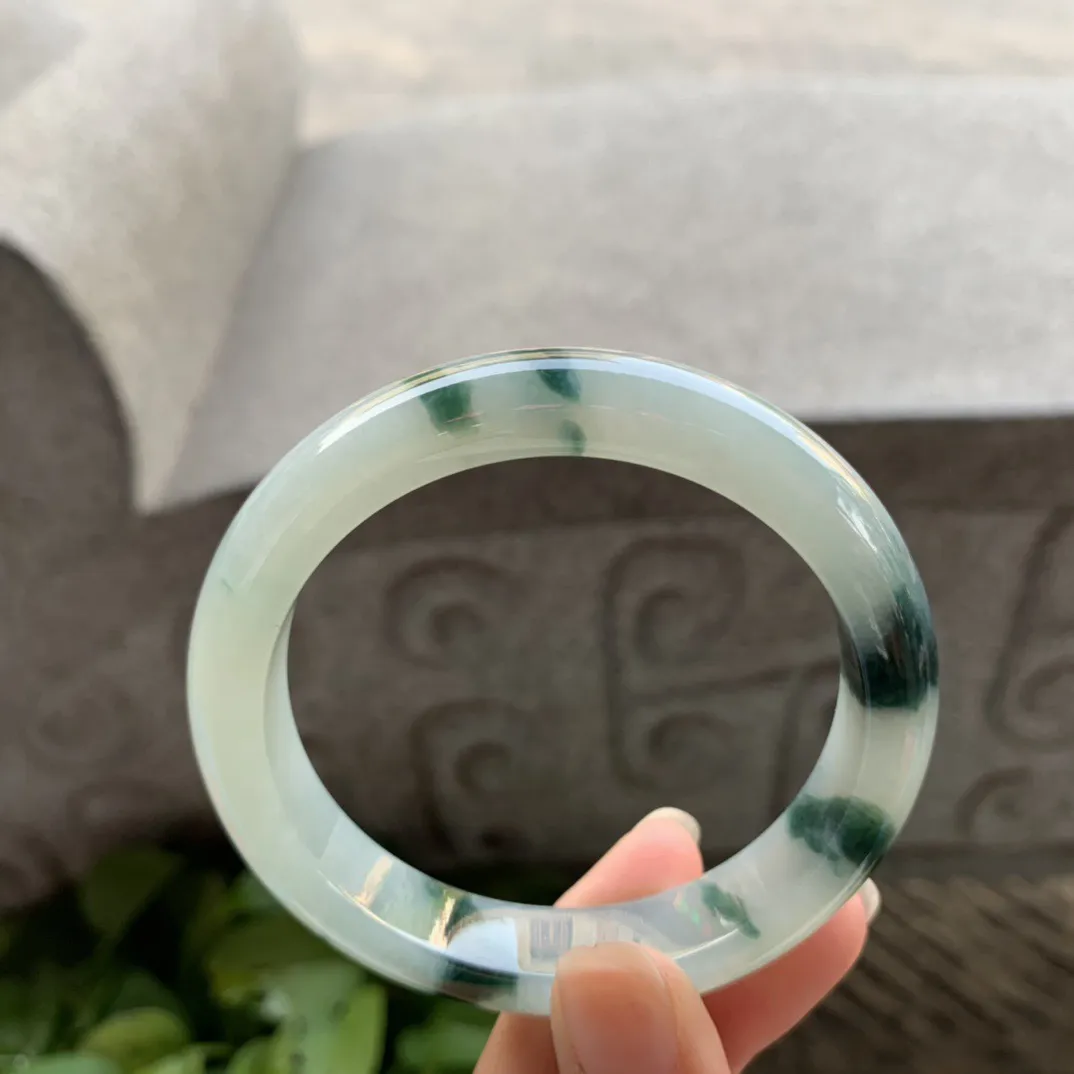 圈口56.4-11.7-8.5【冰飘花正圈手镯】正圈56 57可戴