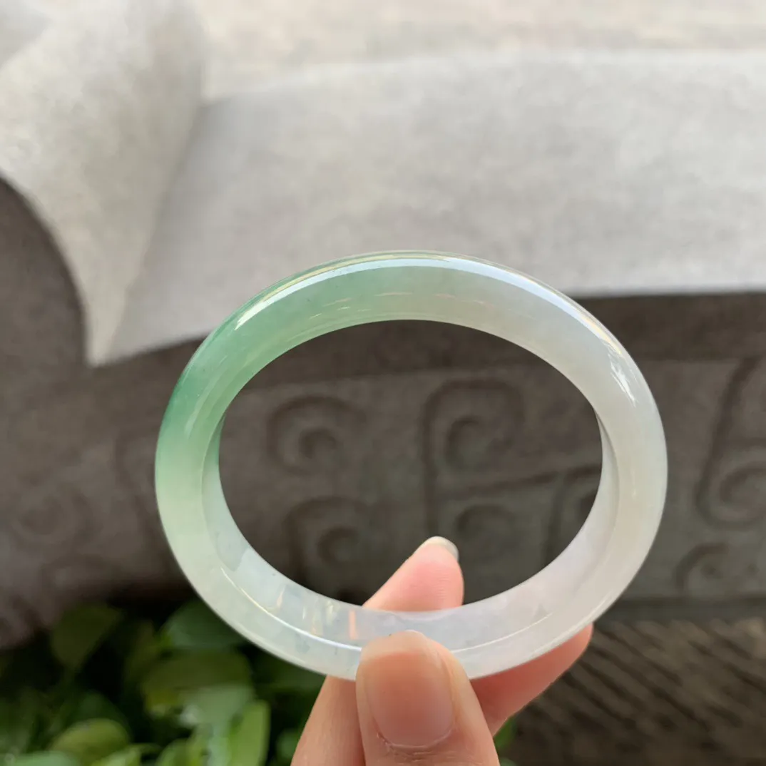 圈口54.2-48-12-7.5 【飘绿贵妃手镯】贵妃54 55可戴