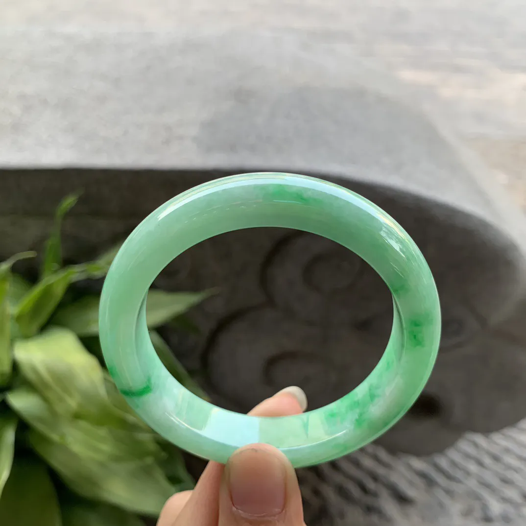 圈口55-12.5-8.6 【满绿正圈手镯】正圈55 56可戴