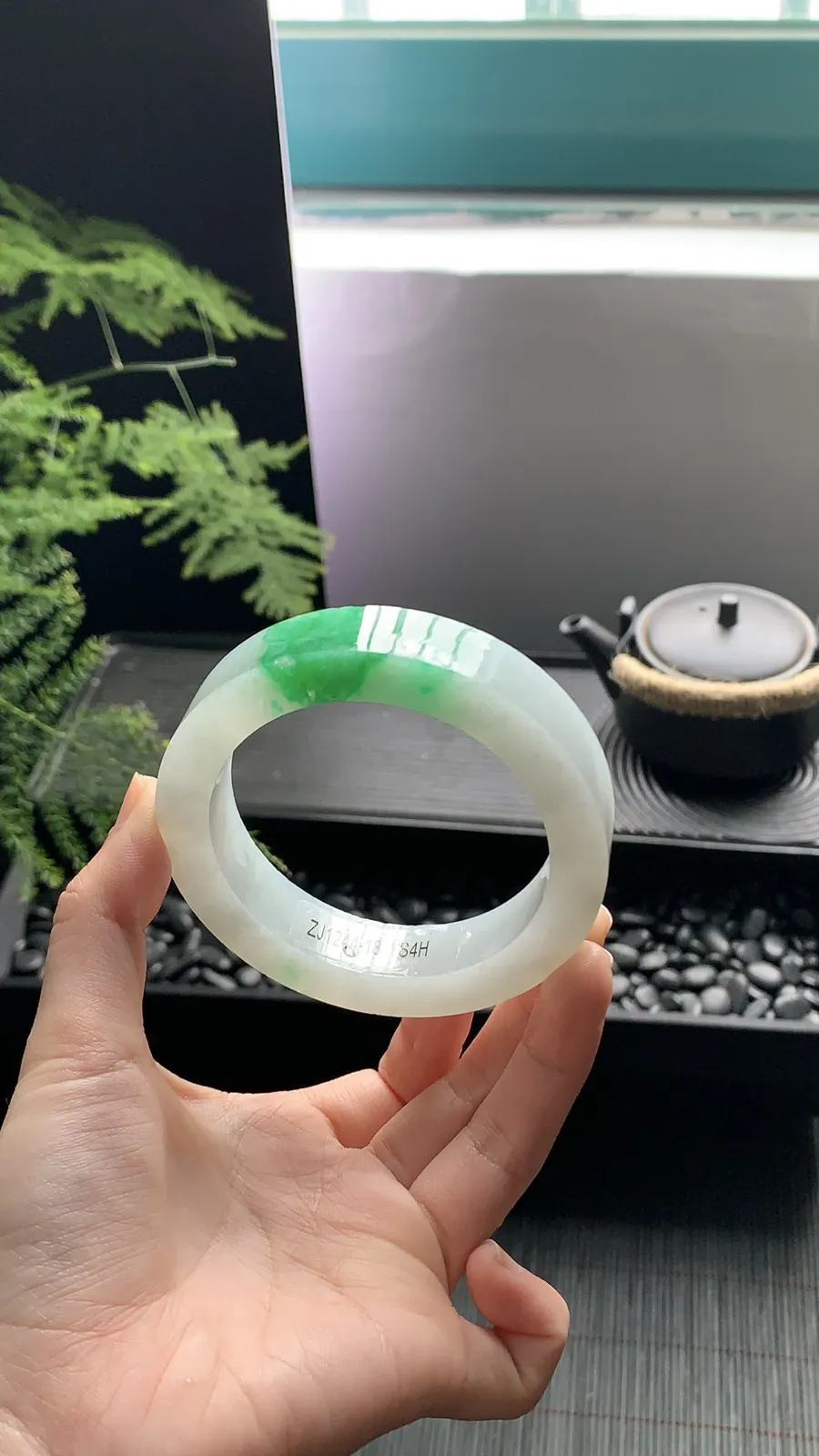  【白底青镯胚】