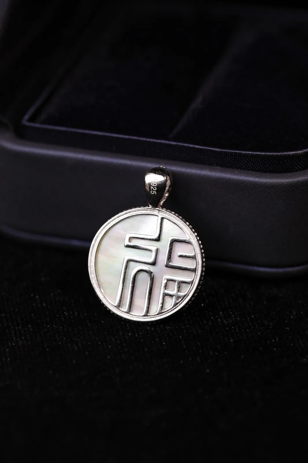 天然满绿翡翠平安扣吊坠 S925银