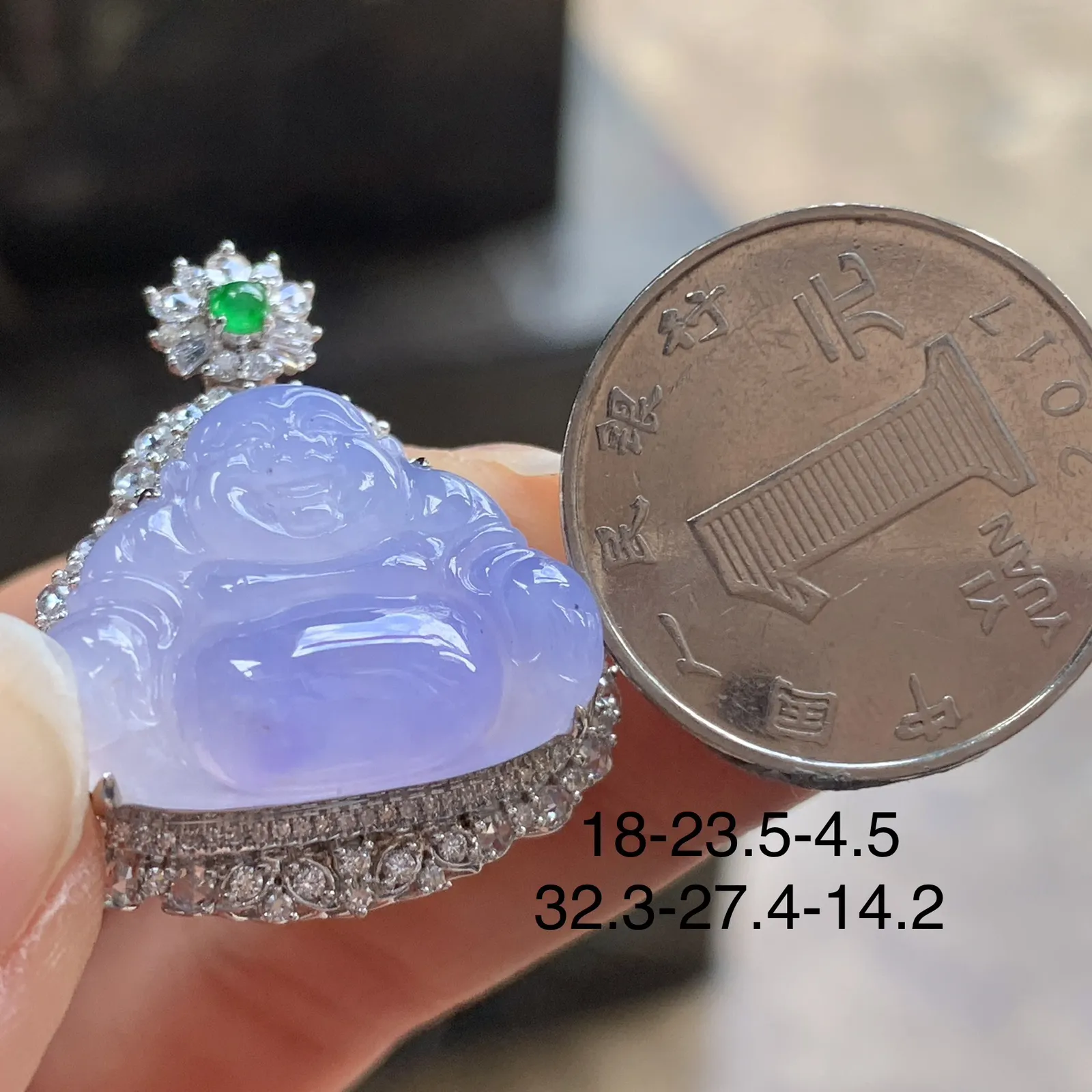 金钻镶嵌冰紫佛公^_^清新 鲜艳均匀