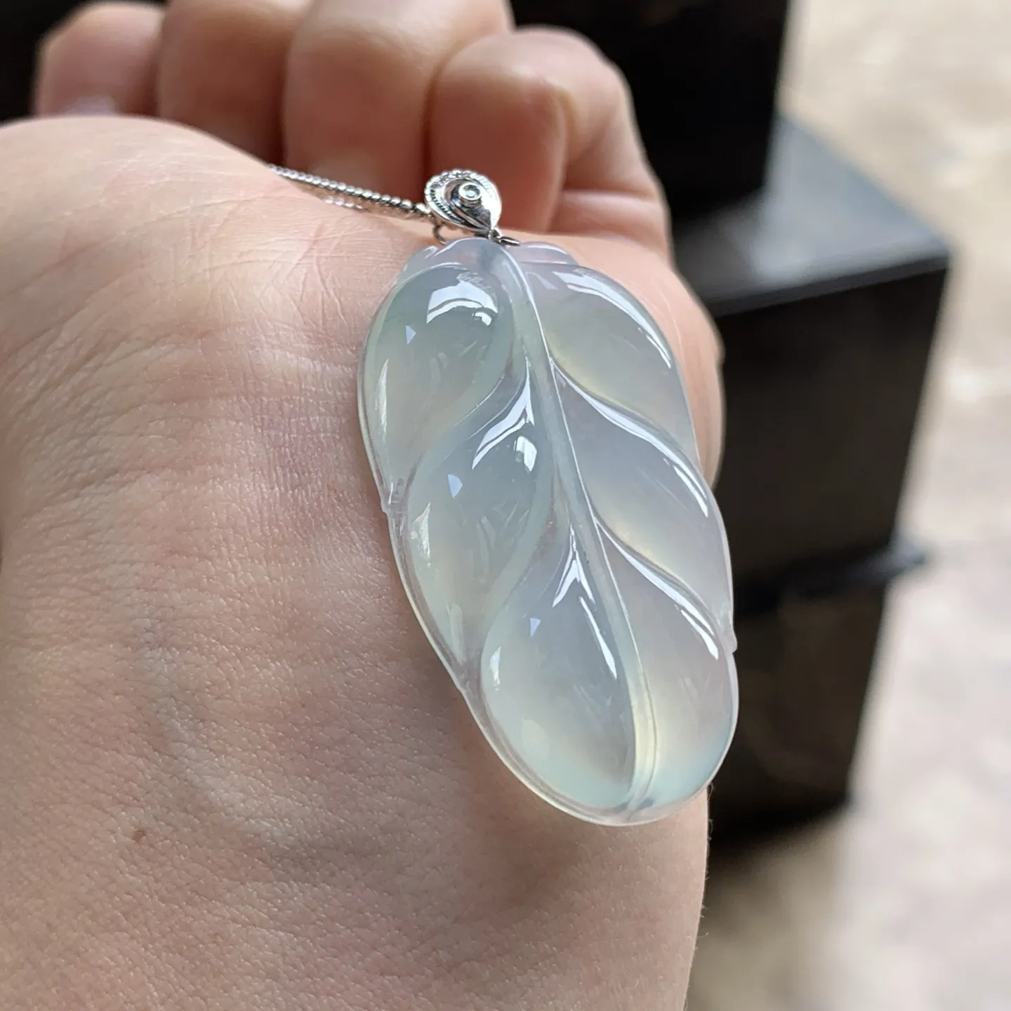 金扣冰种叶子^_^清新 冰透