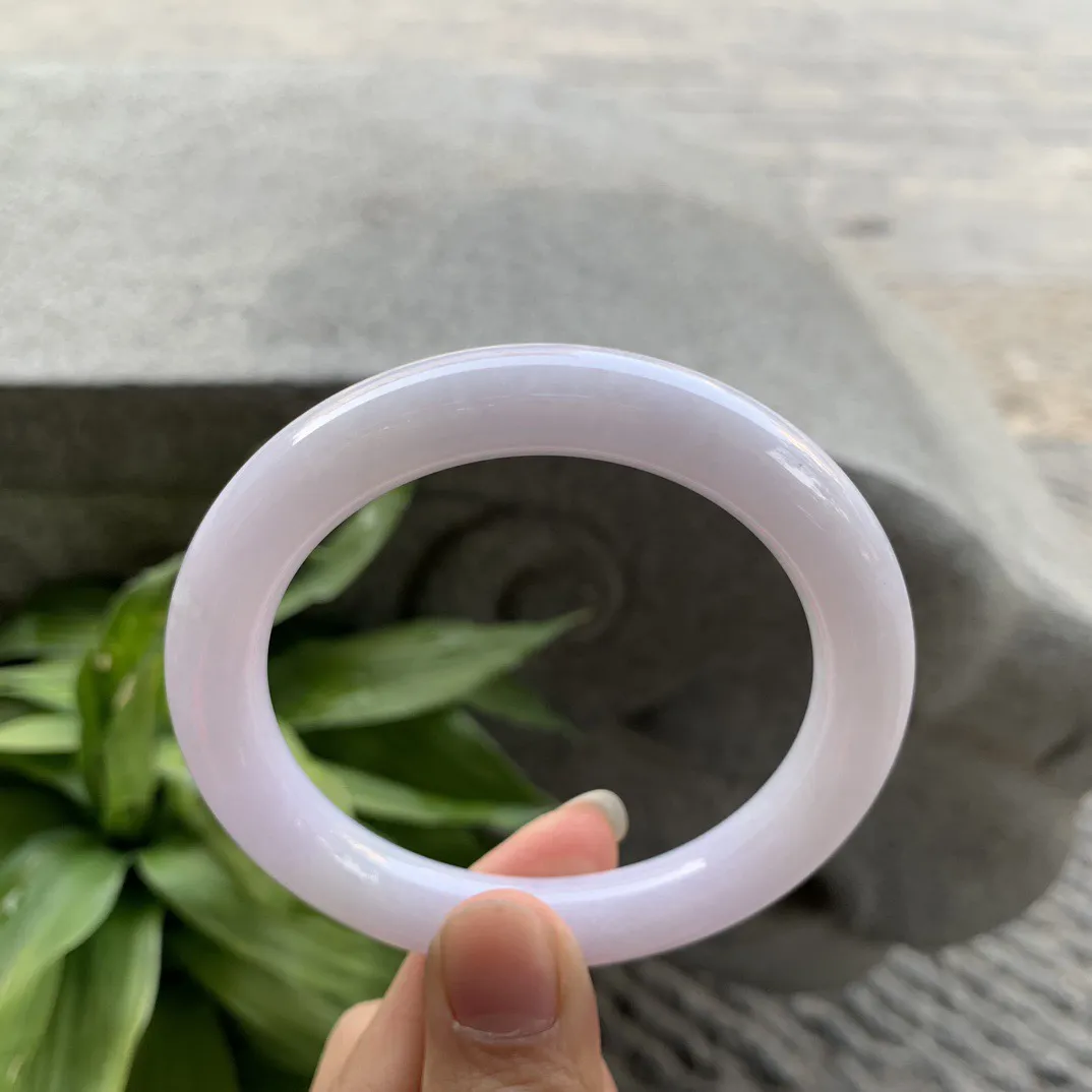 圈口56.4-10.4 【粉紫圆条手镯】圆条56 57可戴