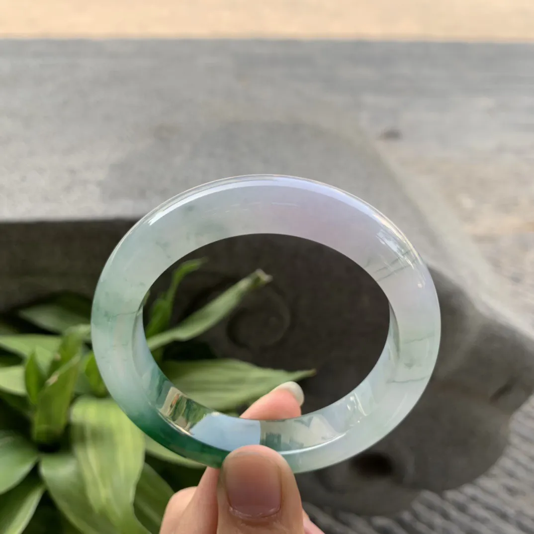 圈口55.3-12.9-9.4 【冰飘绿正圈手镯】正圈55 56可戴