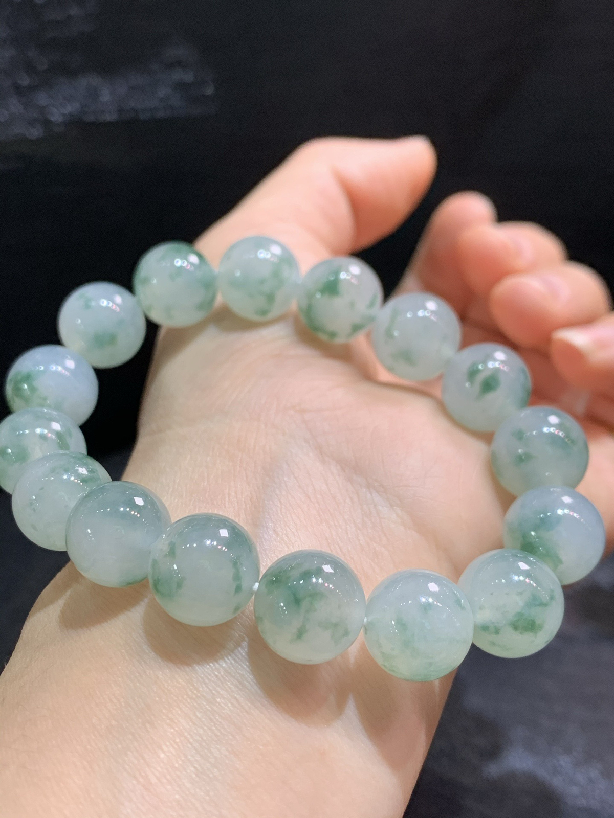 冰飘花手串，上手大气~