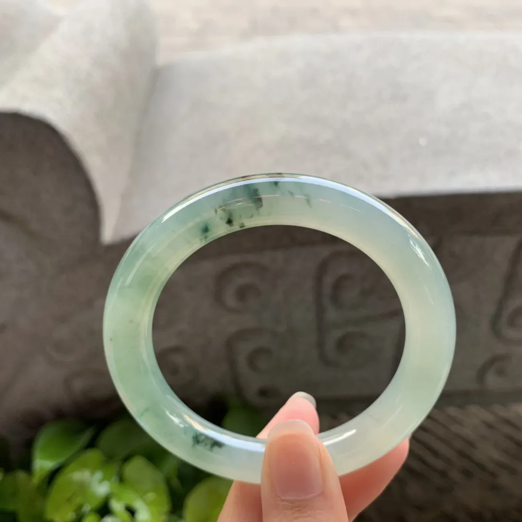 圈口54-9.9 【冰飘花圆条手镯】圆条54 55可戴