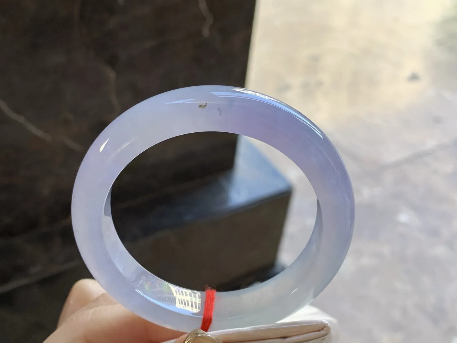 冰紫手镯
尺寸：58-13.2-9.5mm
种水好 小清新