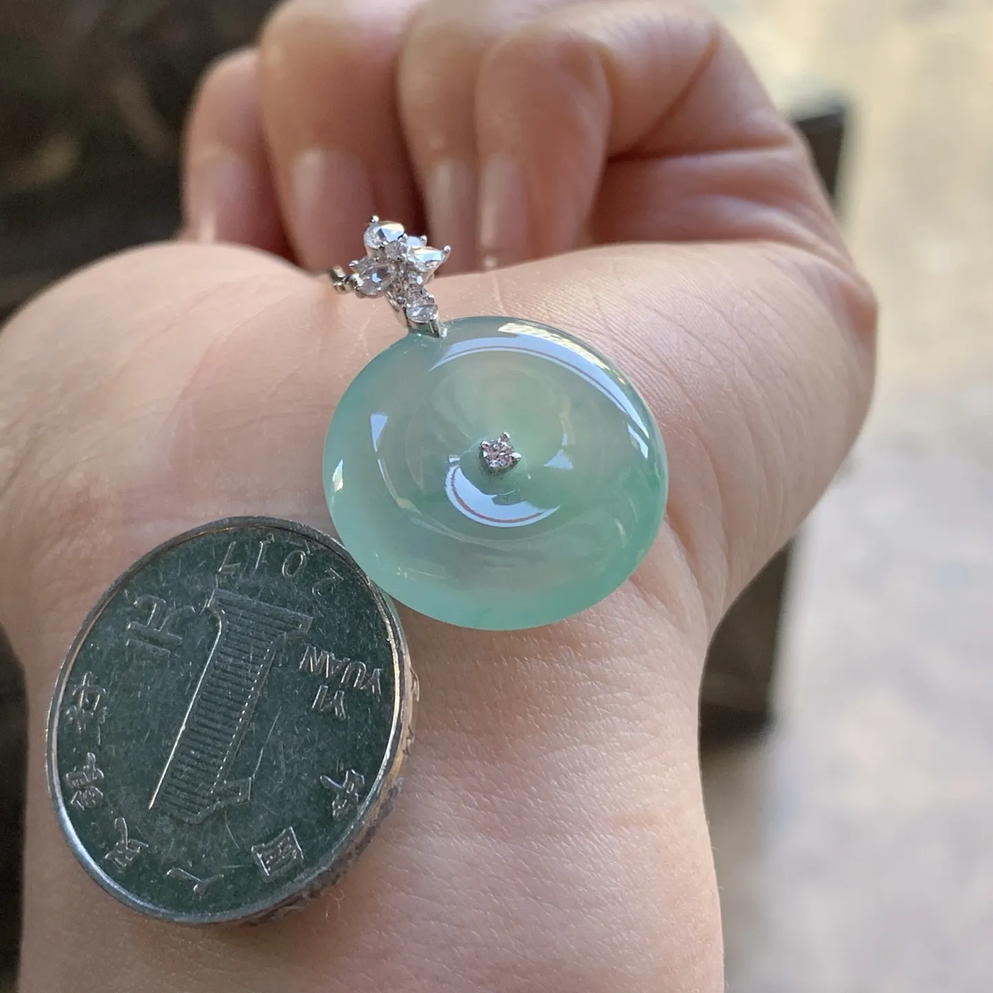 金扣晴水平安扣^_^清新 尺寸21-5.5