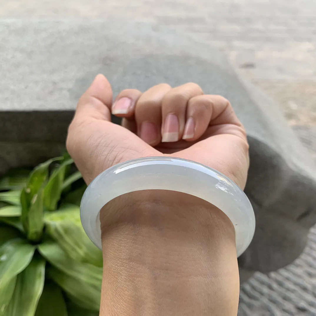 圈口54.3-12.3-7.7 【冰正圈手镯】正圈54 55可戴