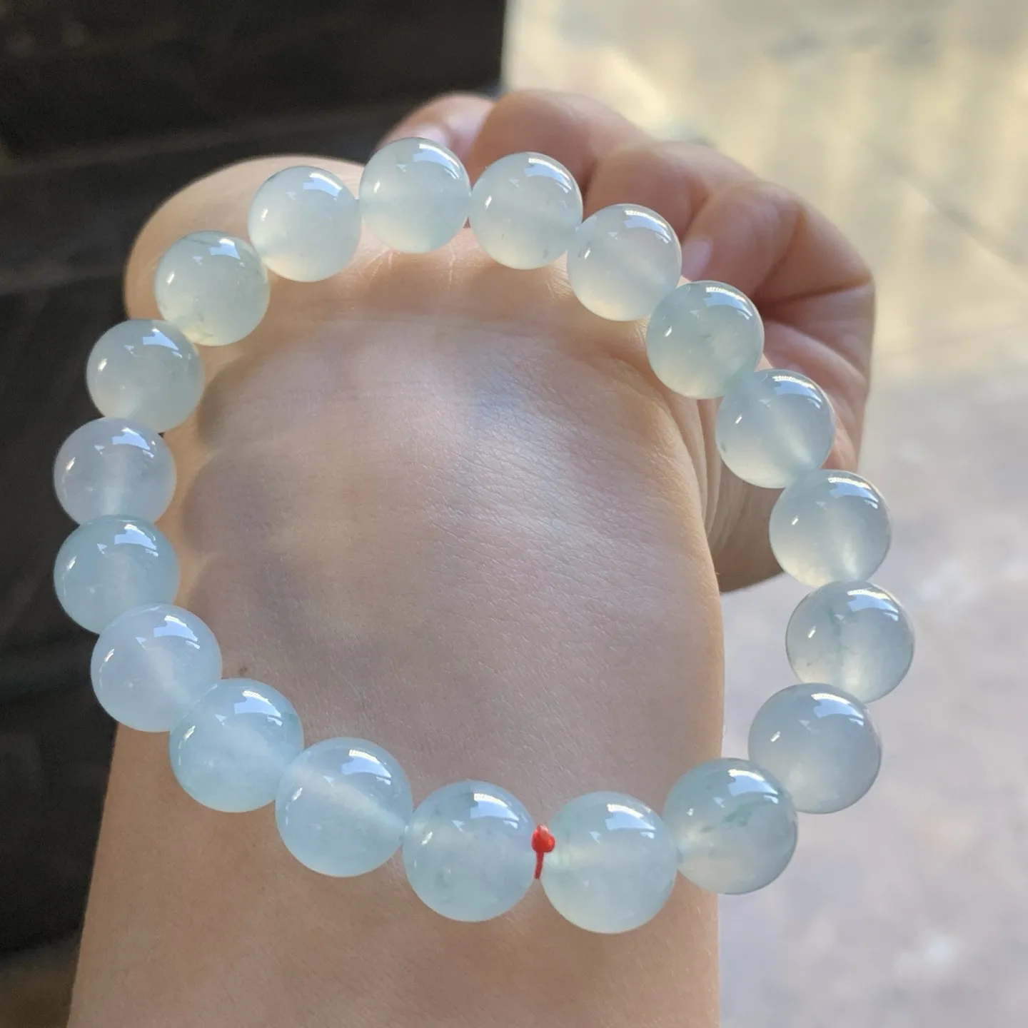 冰种手串^_^清新冰透 尺寸9.9毫米