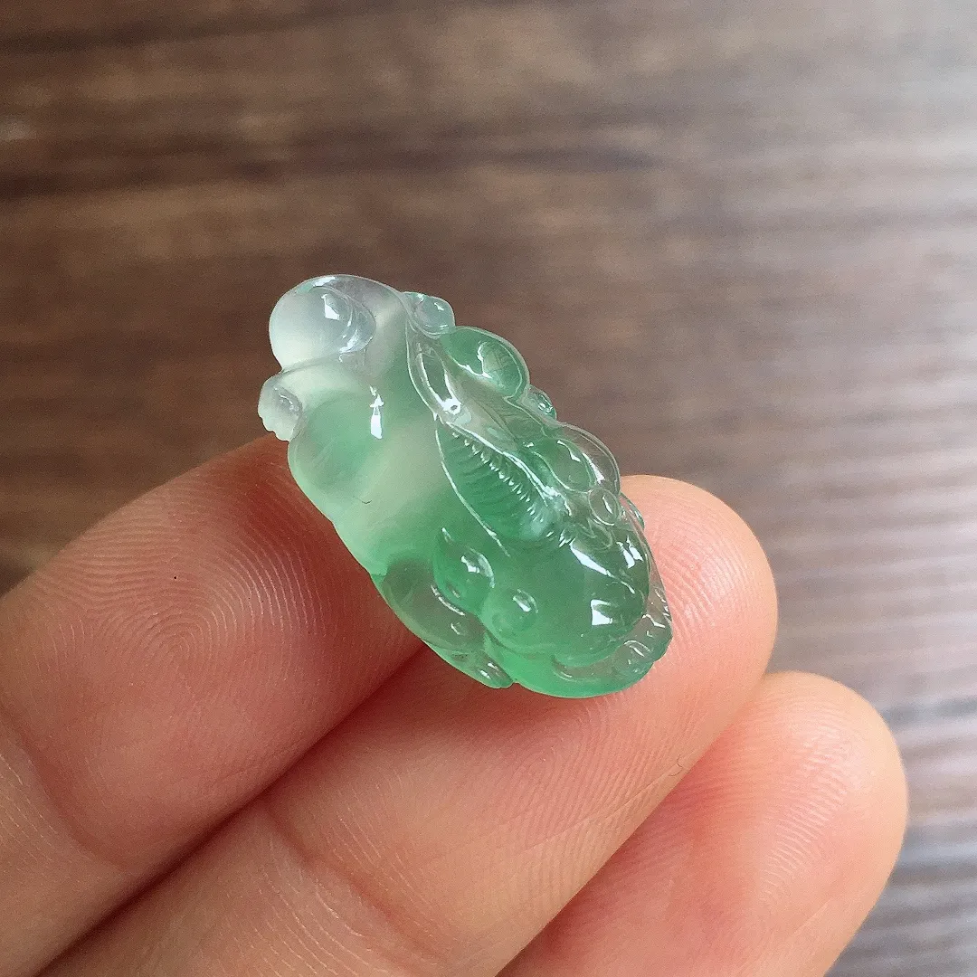 冰晴底貔貅，冰冰润润，玉质细腻，种水足，Yx2 尺寸24*13*6.3