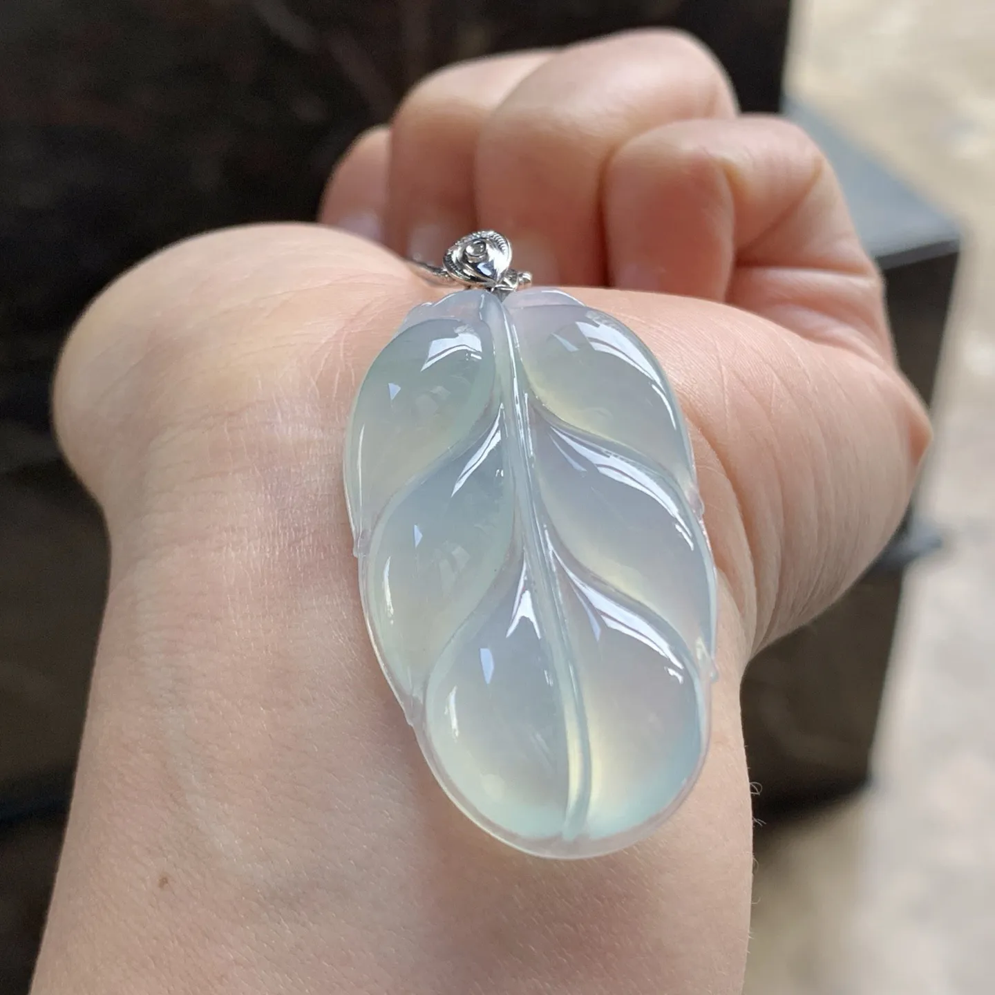 金扣冰种叶子^_^清新 冰透