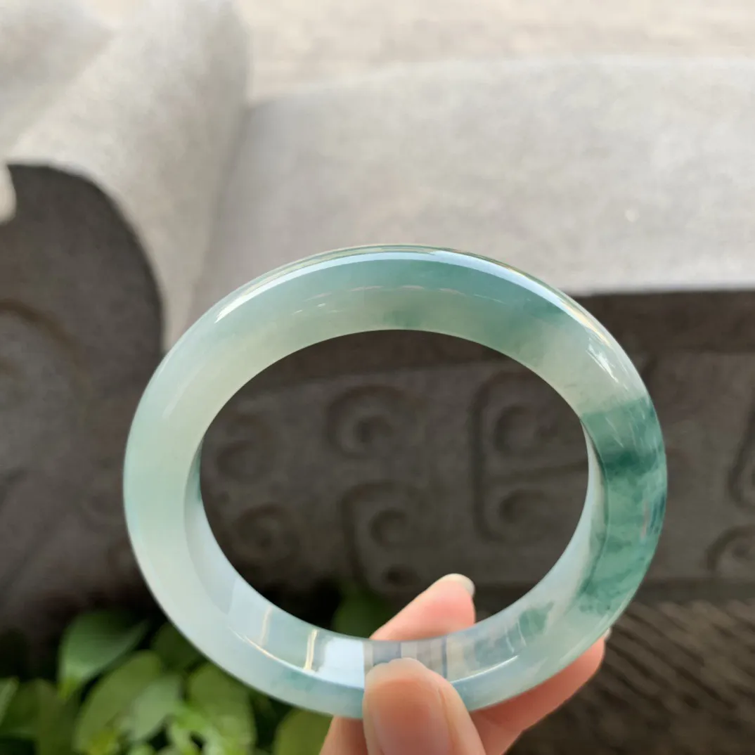 圈口 57.4-12.4-9.3【冰飘花正圈手镯】正圈57 58可戴