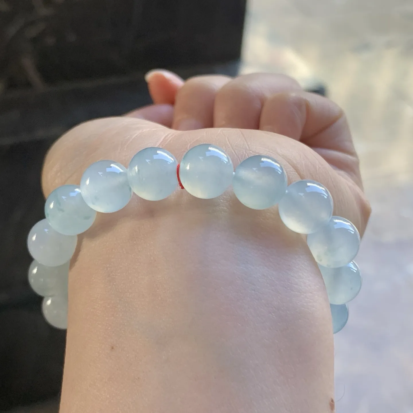 冰种手串^_^清新冰透 尺寸9.9毫米