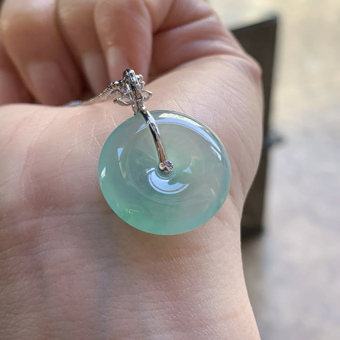 金扣晴水平安扣^_^清新 尺寸21-5.5