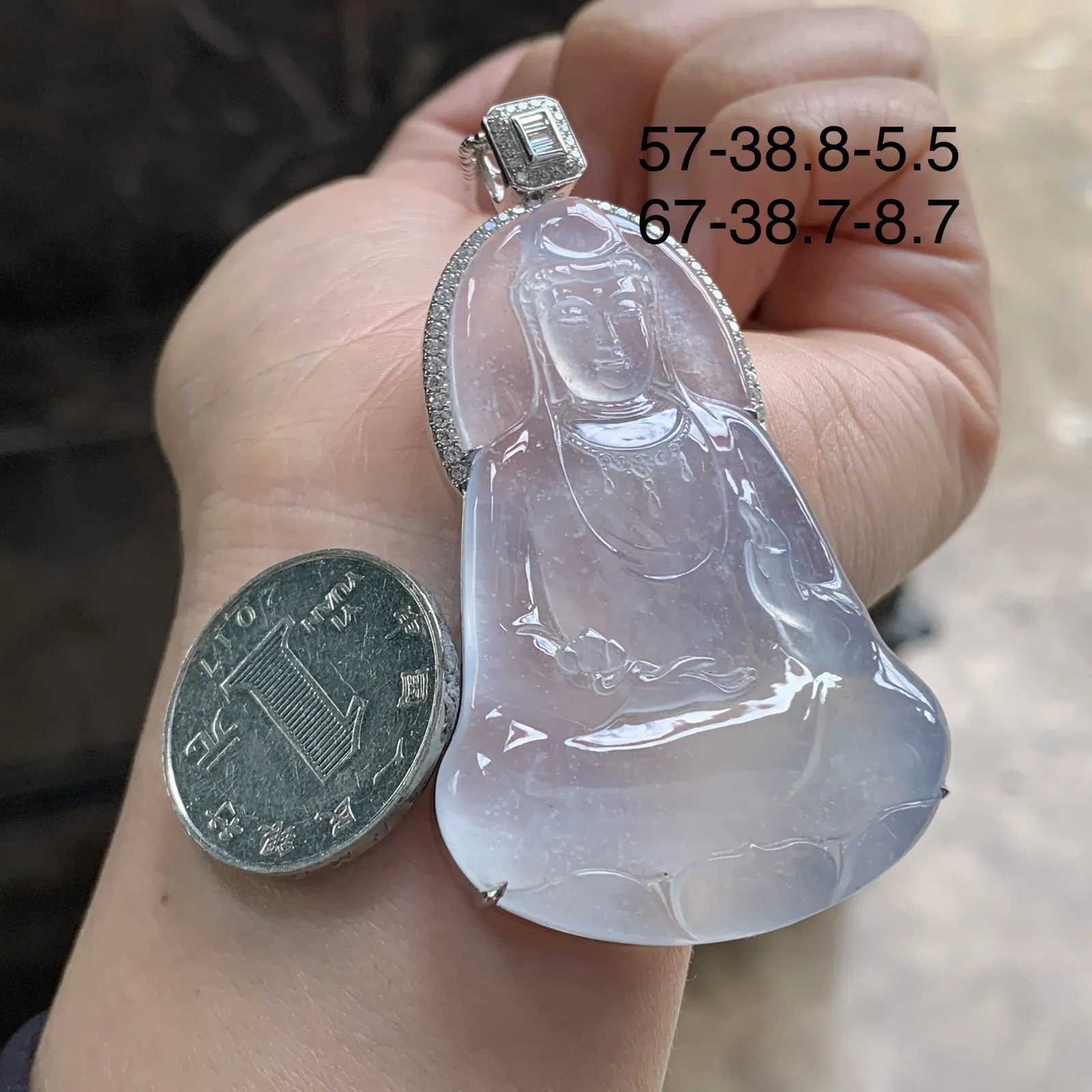 高冰素衣观音
佩戴大气～