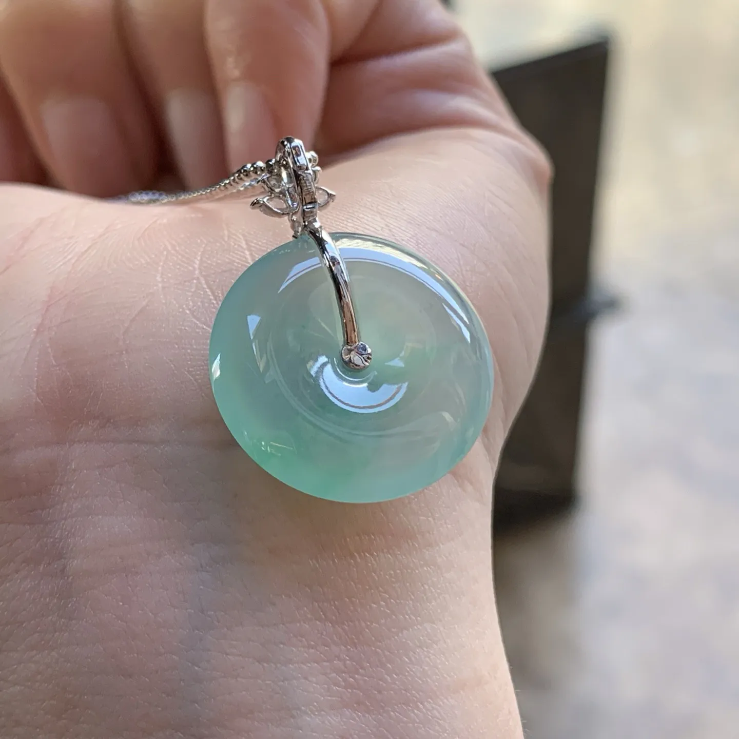 金扣晴水平安扣^_^清新 尺寸21-5.5