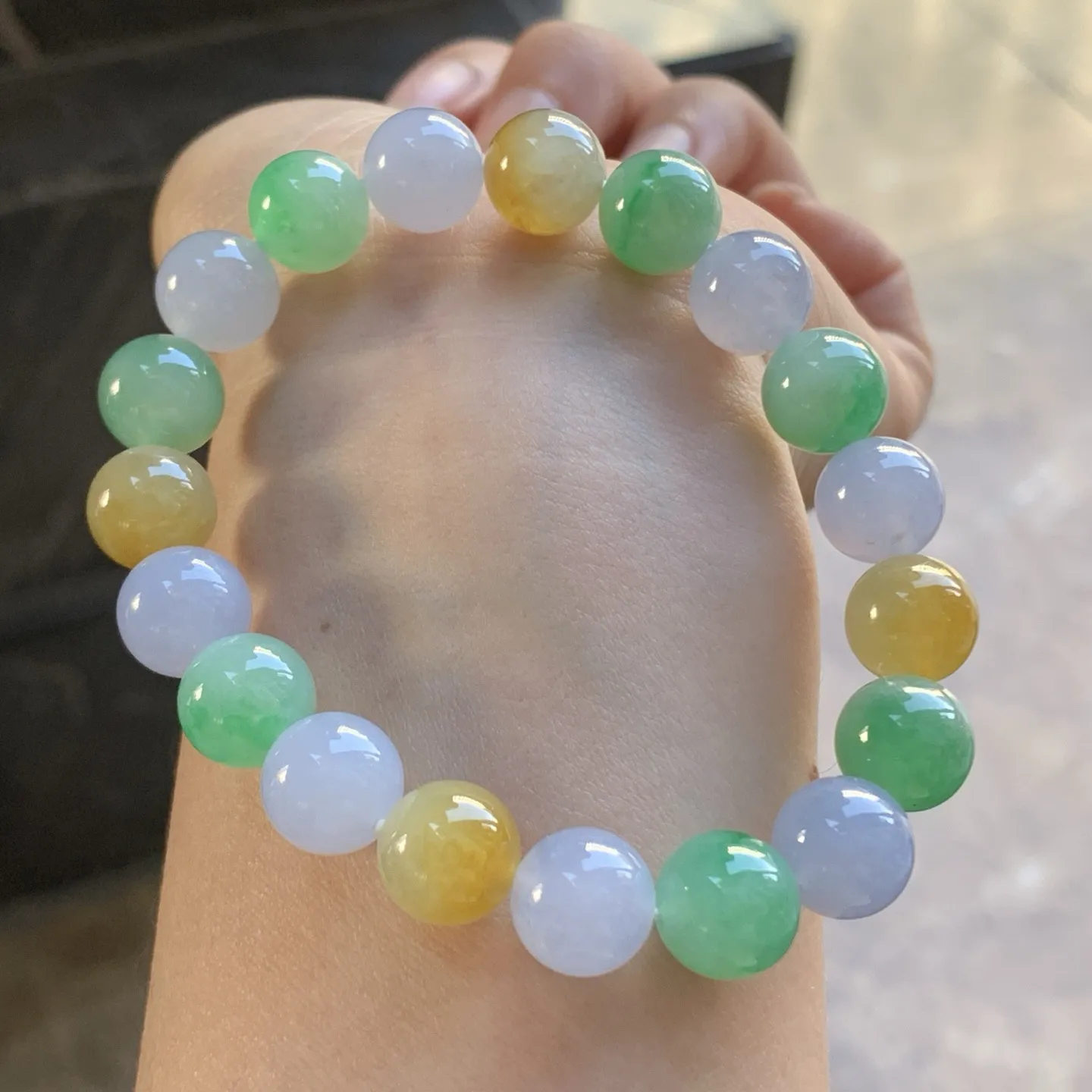 多彩糖果色手串^_^清新亮丽 尺寸9.9毫米