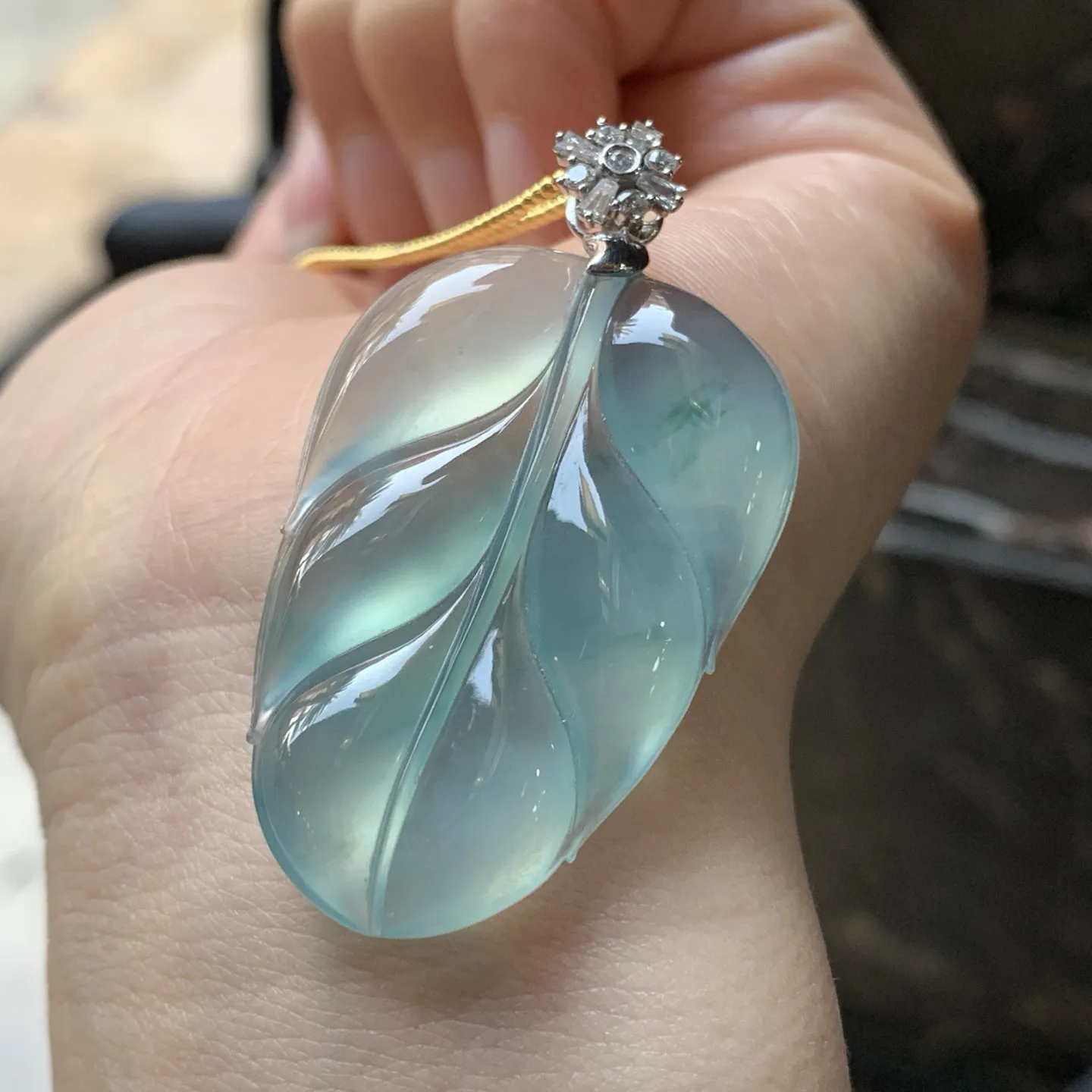 金扣冰蓝叶子^_^冰透 厚实