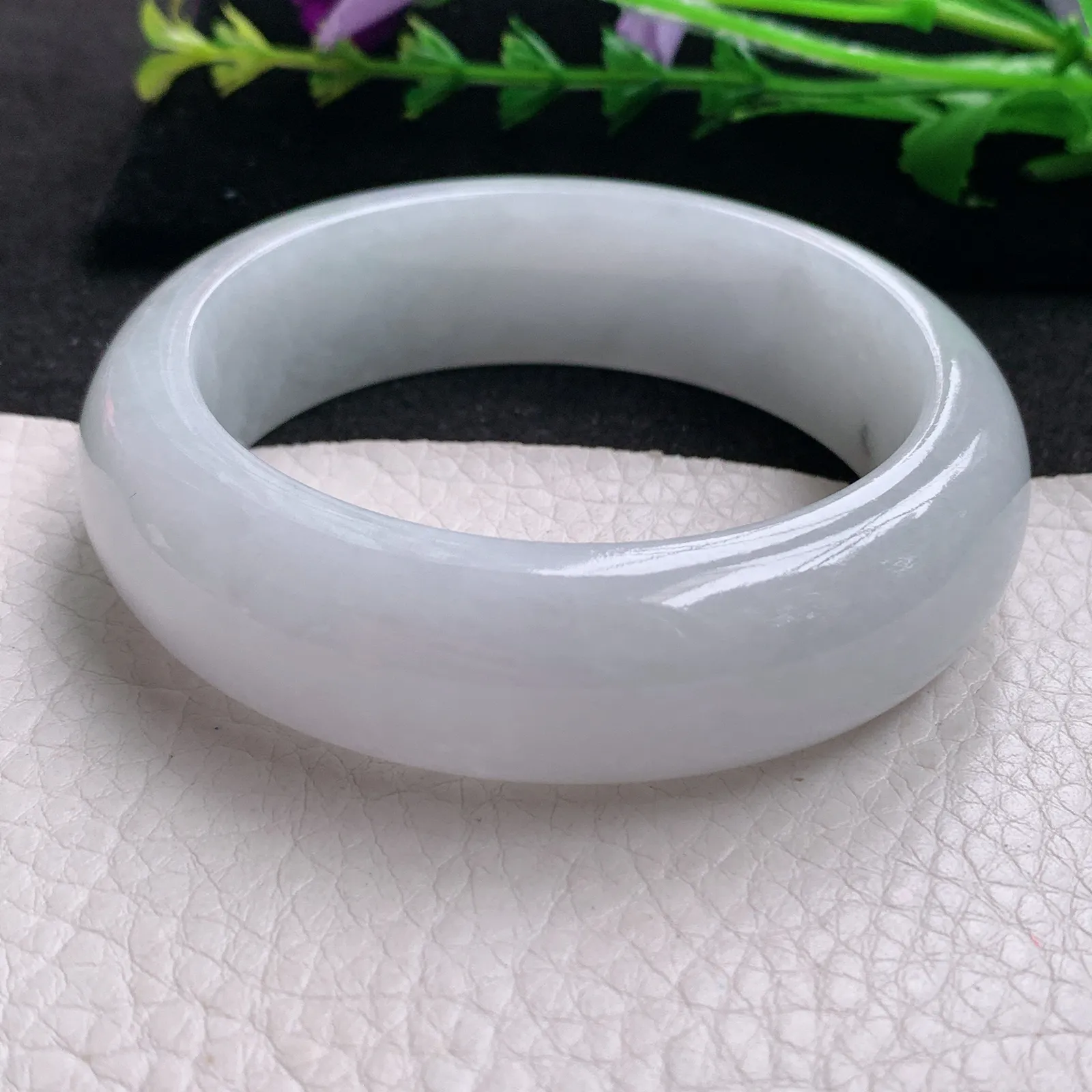 hy实拍55.5*18*9.8平安镯 缅甸翡翠精美清纯厚装宽边玉手镯 玉手环