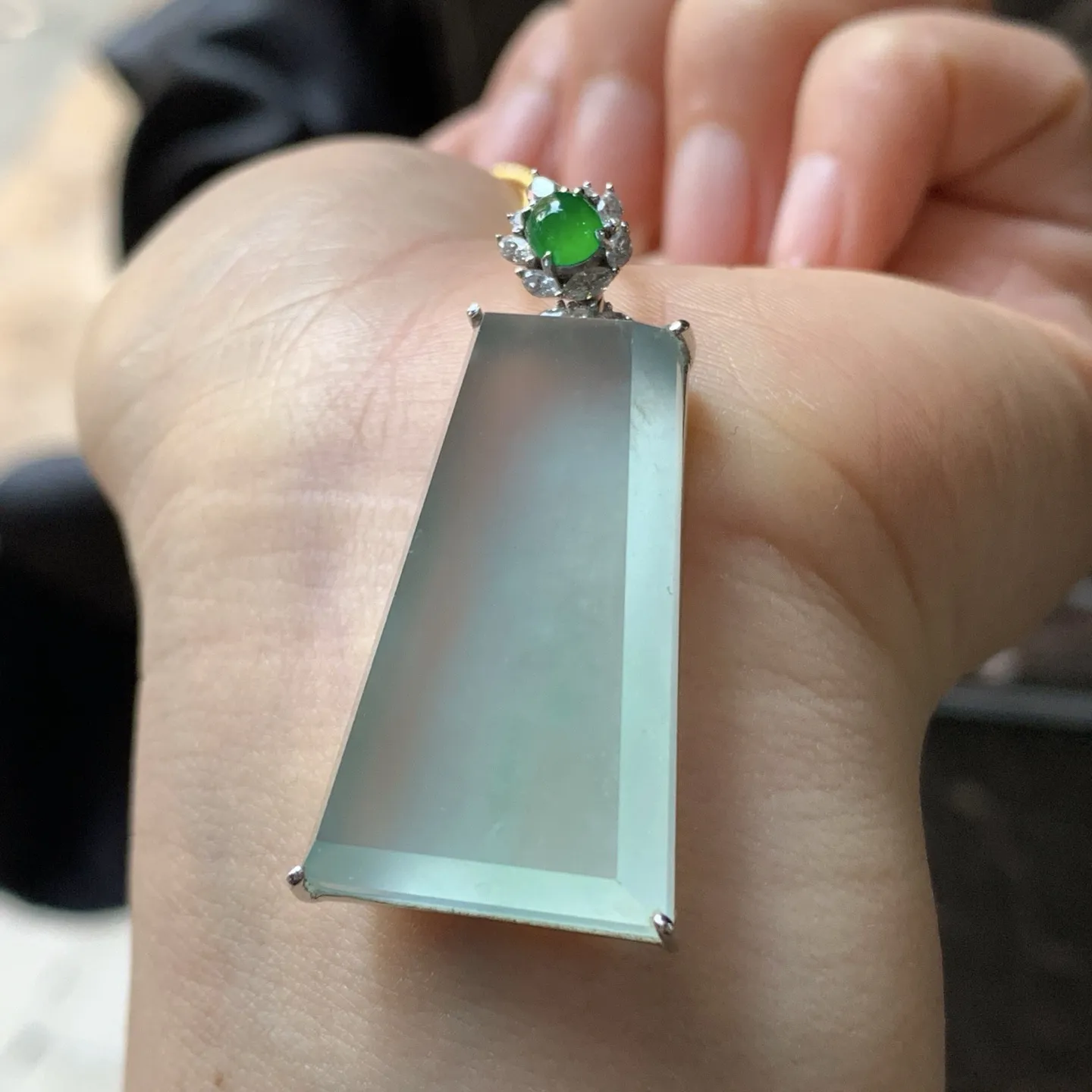 金钻镶嵌高冰晴水无事牌^_^厚装 冰透 亮眼