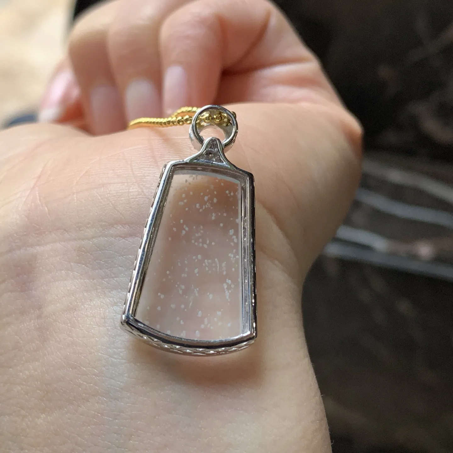 金钻镶嵌高冰无事牌^_^透亮 尺寸23.7