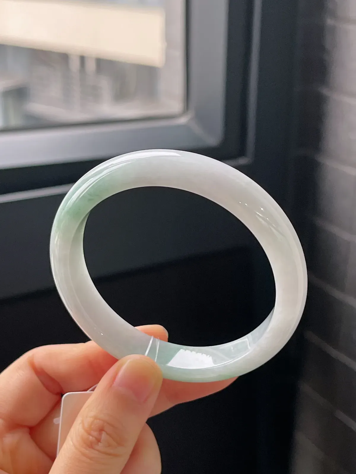 正圈56圈口，翡翠糯化种飘花手镯