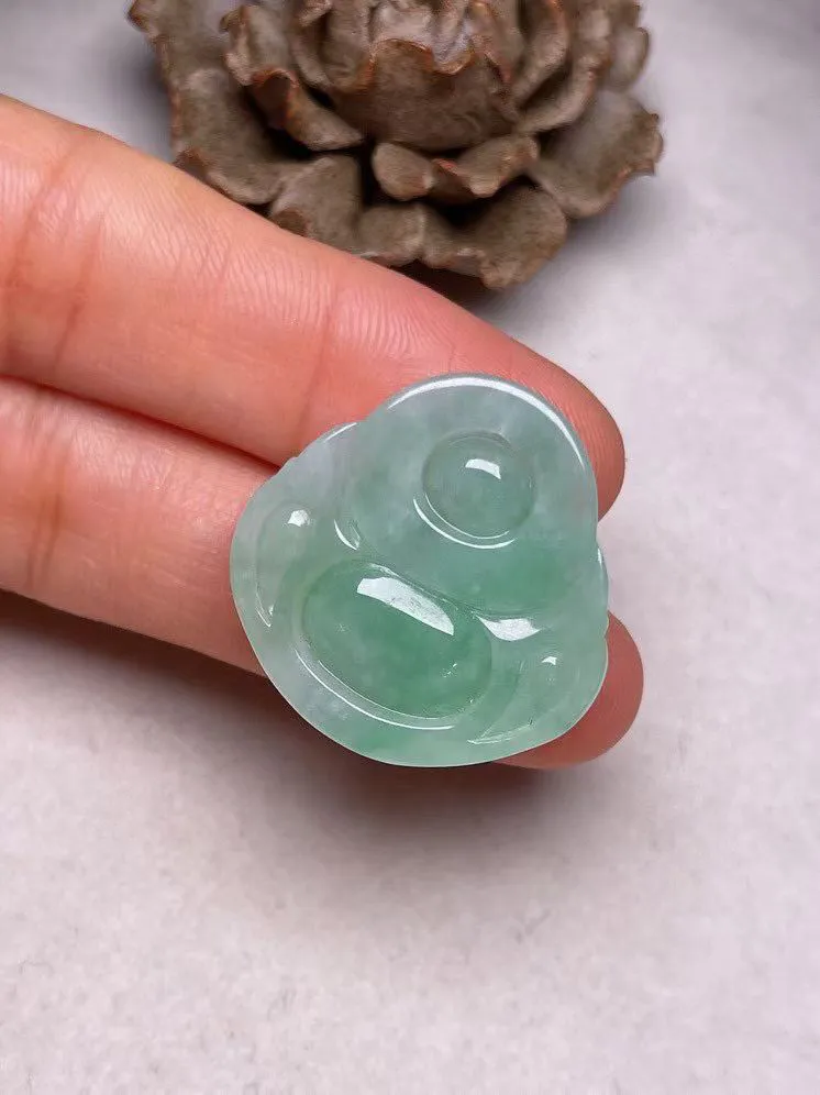 冰糯种飘绿【佛公】吊坠，种水好，玉质细腻 ，卖相好‘