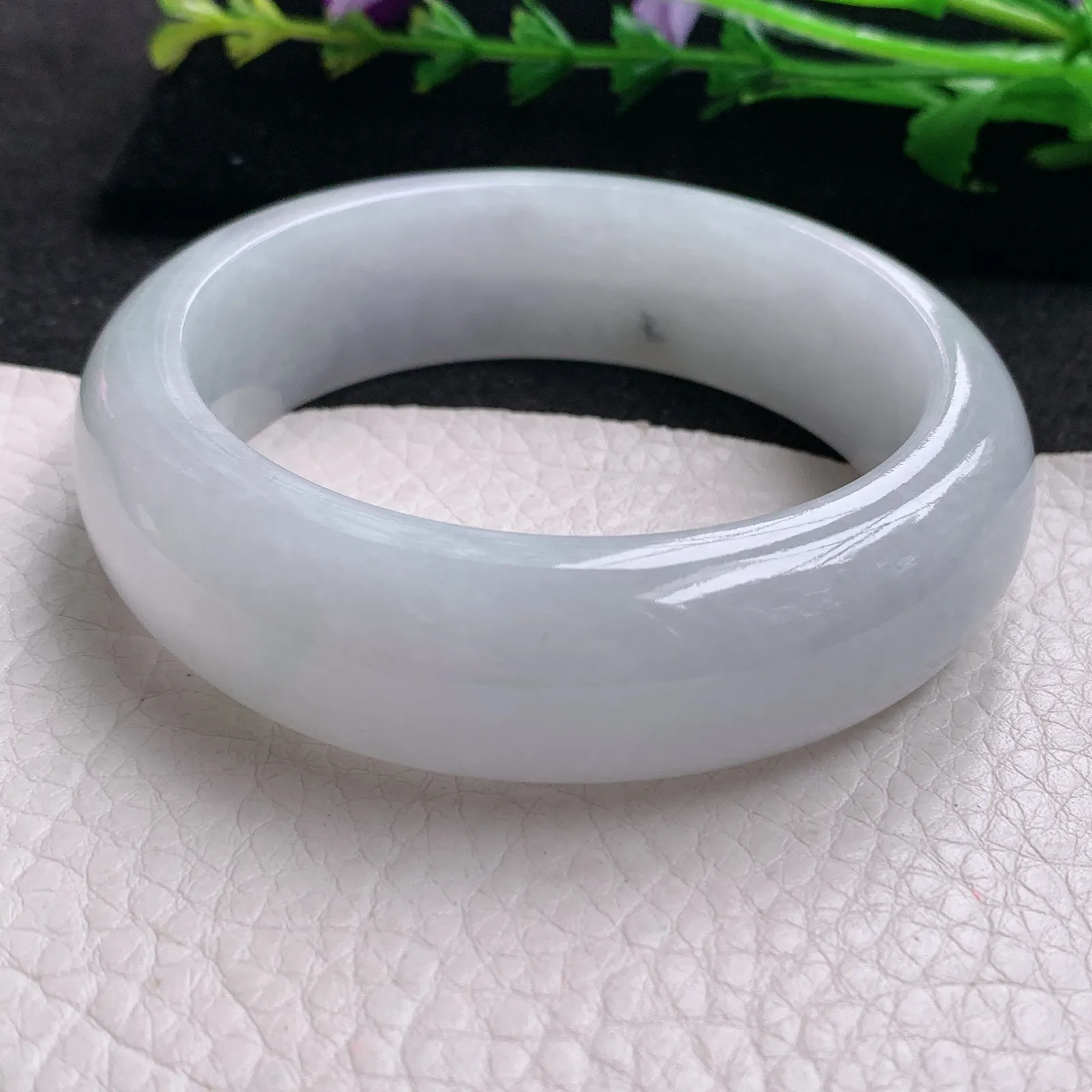 hy实拍55.5*18*9.8平安镯 缅甸翡翠精美清纯厚装宽边玉手镯 玉手环