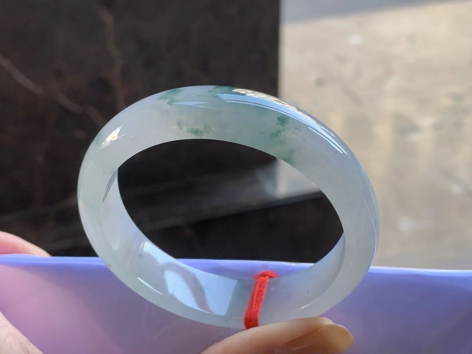 冰种飘花手镯
种好水足 54/14.4/7mm