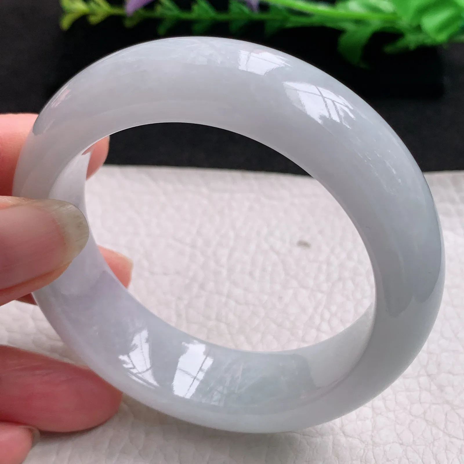 hy实拍55.5*18*9.8平安镯 缅甸翡翠精美清纯厚装宽边玉手镯 玉手环