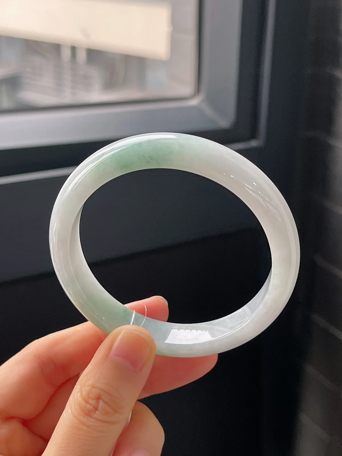 正圈56圈口，翡翠糯化种飘花手镯