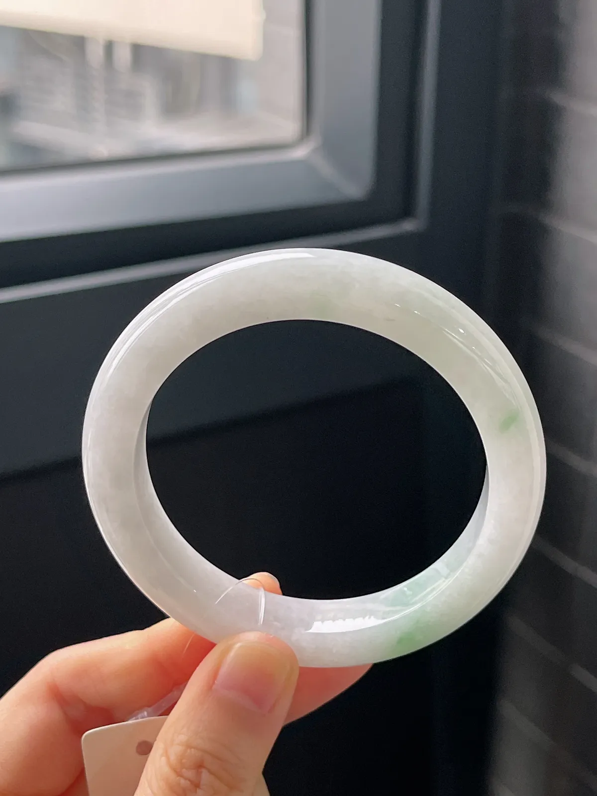 正圈54圈口，翡翠糯化种飘花手镯