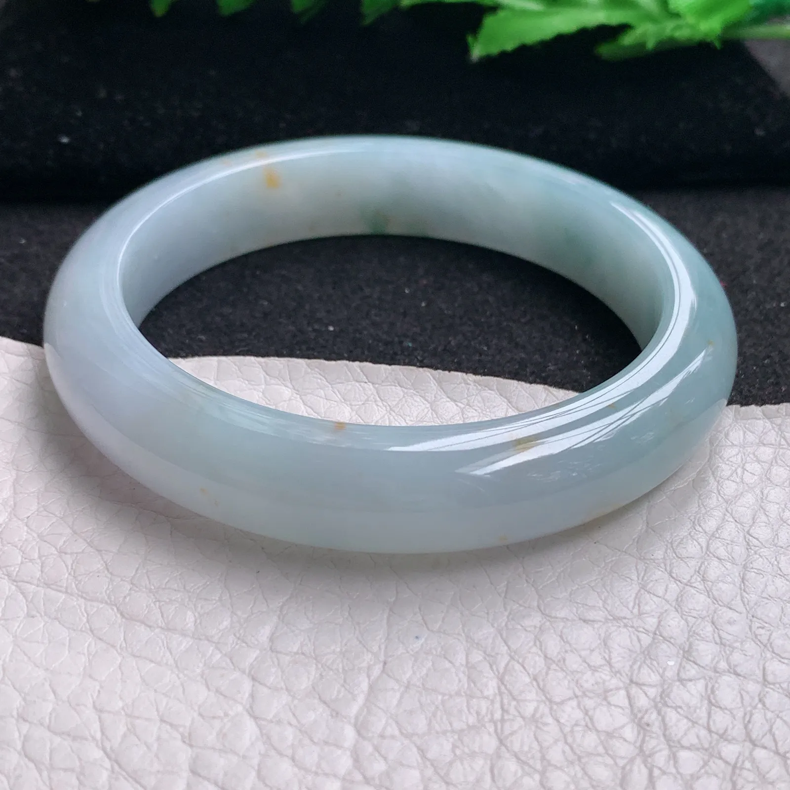 ee实拍57*11.8*8.5平安镯 缅甸翡翠精美冰飘花洒金宽边玉手镯 玉手环