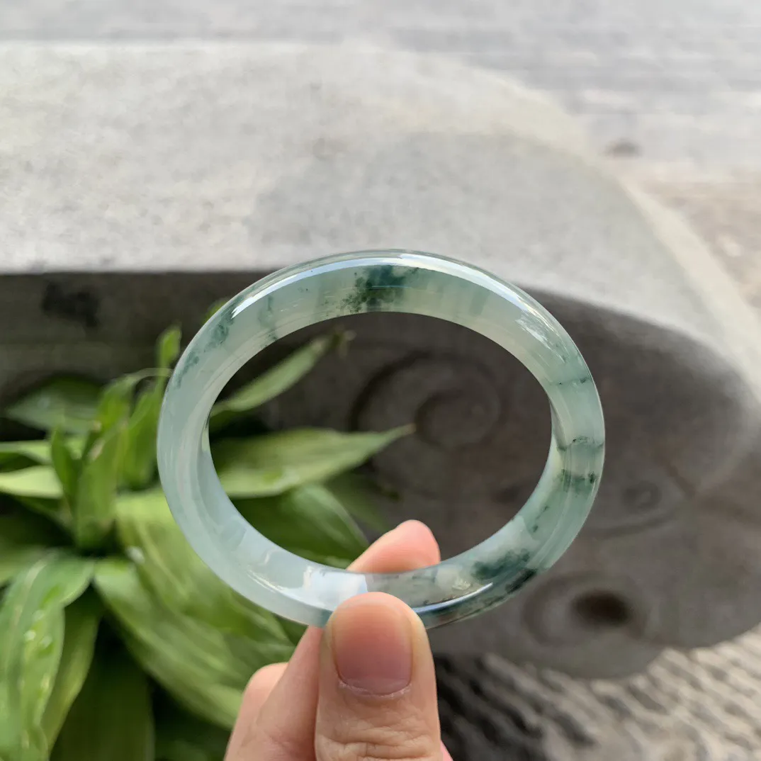 圈口54.5-11.9-7 【冰飘花正圈手镯】正圈54 55可戴