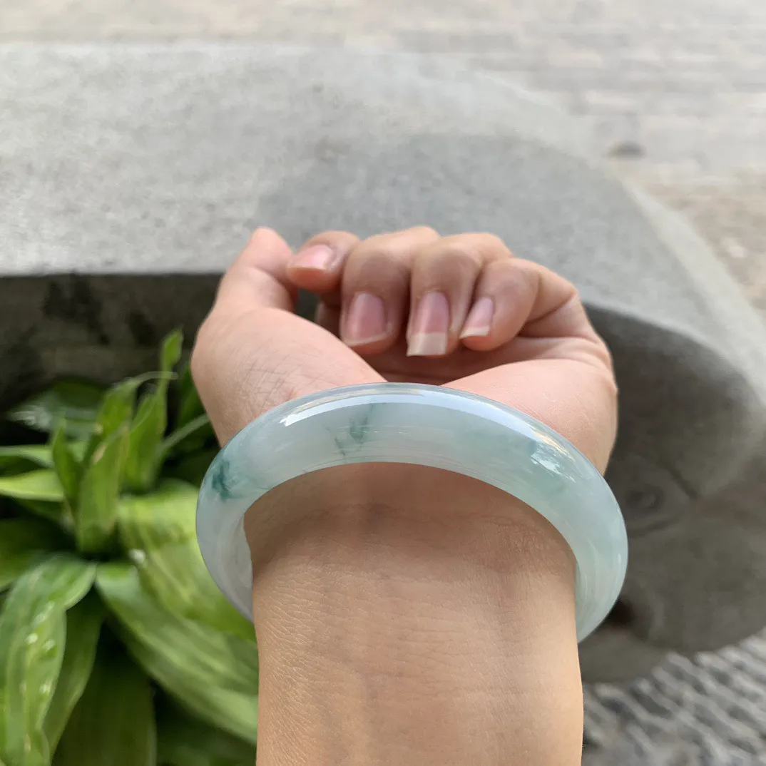 圈口57.8-13.6-7.9 【飘花正圈手镯】正圈57 58可戴