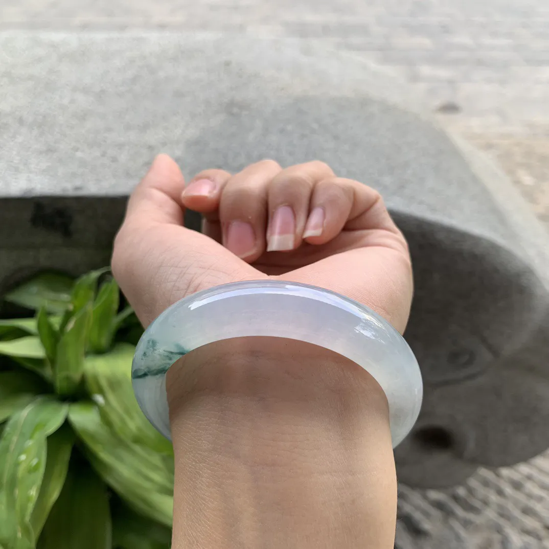 圈口 54.6-12.8-8.2【冰飘花正圈手镯】正圈54 55可戴