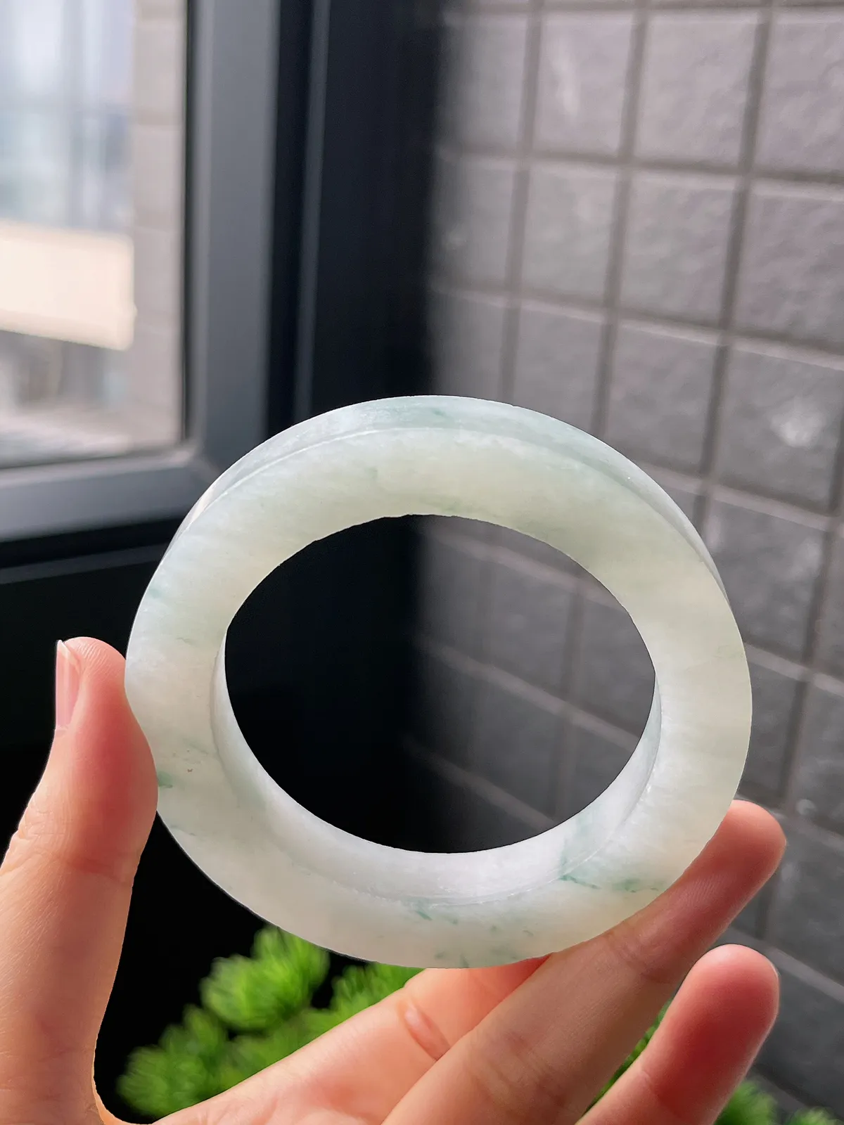 翡翠冰糯种飘花毛坯，⭕️正圈最大做57，最小做53